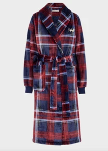 NEW PETER ALEXANDER COSY TARTAN DRESSING GOWN SIZE XL NAVY MAROON RRP$119 - Picture 1 of 4