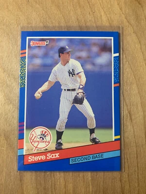 STEVE SAX NEW YORK YANKEES #163 - DONRUSS NM-MT 1991 - Image 1 of 2