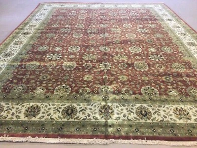 12’ X 15’ Rust Beige Oversized Hand Knotted Oriental Rug Wool All-Over Floral - Image 1 of 4