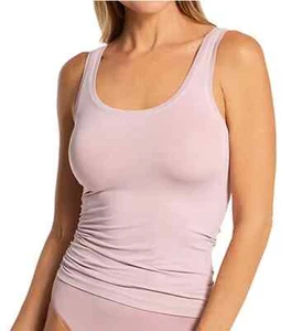 HANRO 71814 ~ TOUCH FEELING Tank Top ~ SMALL ~ CREPE PINK ~ NWT $125 - Picture 1 of 5