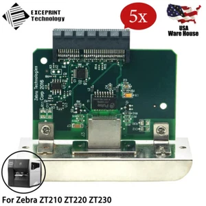 5x Tarjeta de red STOCK para Zebra ZT210 ZT220 ZT230 Ethernet interna P1038204-101 - Imagen 1 de 8