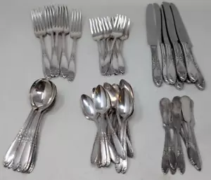 Vintage National Silver Co KES Silverplate King Edward 56 pc Flatware Set - Picture 1 of 9