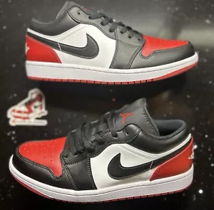 💥Nike Air Jordan Retro 1 Low 553558-161 “Bred Toe 2.0” Size 10 - Picture 1 of 7