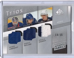 2008-09 SP Game Used Triple Jersey #AF3-LNZ Lundqvist Naslund Zherdev 18/25 - Picture 1 of 2