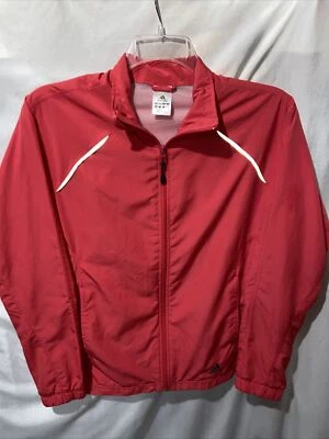 Chaqueta deportiva Adidas rosa cremallera frontal manga larga para mujer talla grande Lrg L usada en excelente estado Foto 1 de 4