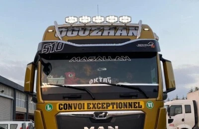 Acier Inoxydable Camion Support Lumineux de Toit Convenable pour Tgx 2021+ - Photo 1/4