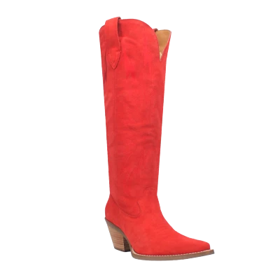 Botas occidentales altas Dingo Thunder Road rojas DI597-BK para dama Foto 1 de 4