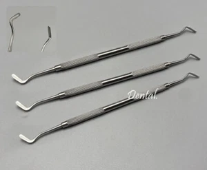 Instrumentos de doble extremo espátula enchufador plano dental Heidman restauración - Imagen 1 de 8