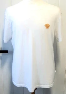 Versace Medusa T-shirt Mens Size XL White Gold  - Picture 1 of 8