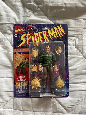 Marvel Legends Spider-Man Retro Card Sandman Figure Cover
