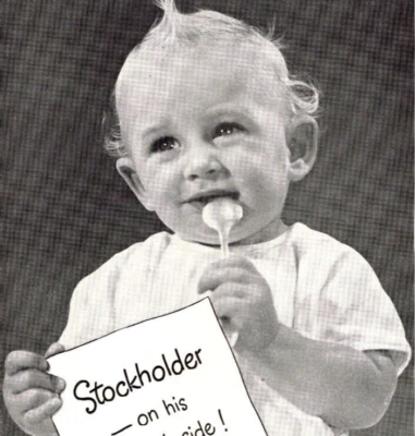 PRINT AD 1948 Bell Telephone System Stockholder On His Mother's Side 6.75" x 10" - Image 1 of 2