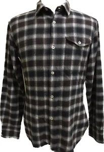 CAMISA DE TRABAJO UNIVERSAL WORKS Pequeña Marrón Chocolate SOMBRA CUADROS FRANELA - Imagen 1 de 7