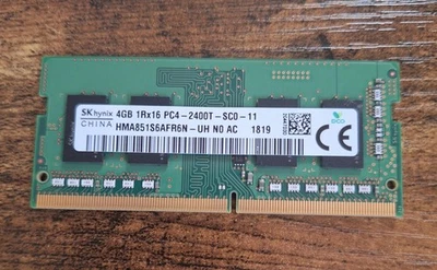 SK Hynix 4GB  DDR4 1Rx16 PC4-2400T SO-DIMM RAM HMA851S6AFR6N-UH - Image 1 of 2
