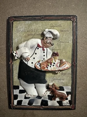 Arte de pared de cerámica para chef bistró 3D Dena Marie Foto 1 de 2