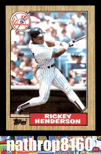 1987 Topps #735 Rickey Henderson HOF Baseball NM/NM+ New York Yankees 8836 - Bild 1 von 4