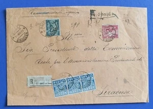 1923 Marcia su Roma - raccomandata espresso col 2 lire plurimo - RRR - Imagen 1 de 4