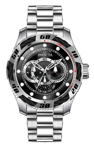 Reloj para hombre Invicta Speedway GMT acero inoxidable esfera negra cuarzo 45755 100M - Imagen 1 de 3