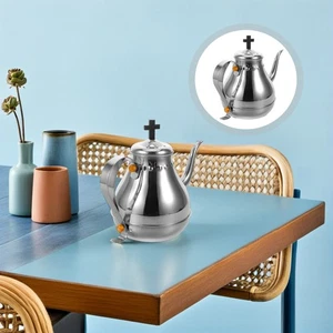  Schwanenhals Wasserkocher: Edelstahl Kaffee Wein Wasserkocher 1,2 l - Kommunion Tee - Bild 1 von 17