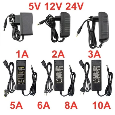 AC 110V 220V to DC 5V 12V 24V Power Adapter 1A 2A 3A 5A 6A 8A 10A for LED New - Image 1 of 4