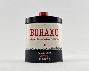 Lata de jabón de manos en polvo de boraxo vintage - completa (tapa de boquilla giratoria) - Imagen 1 de 6