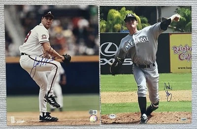 (2) Signed Autographed 11x14 Photos: Andrew Heaney & John Rocker - PSA/DNA BAS - Image 1 of 4