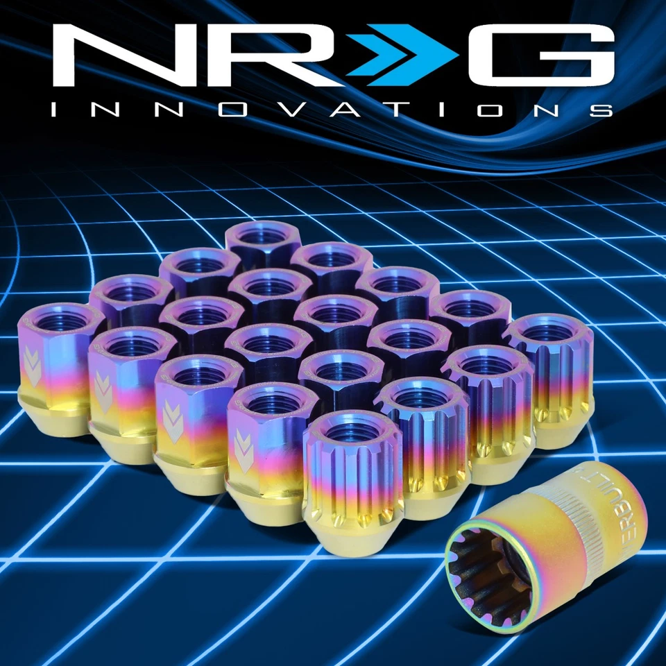 Juego de tuercas de rueda de extremo abierto NRG LN-T210MC-21 16 piezas M12x1,25 27 mm con 4 cerraduras + llave Foto 1 de 4