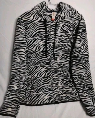 Sudadera con capucha con cremallera con patrón de tigre blanco No Boundaries Foto 1 de 4