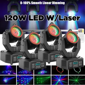 120W Laser LED Moving Head Light RGB Pattern Beam Stage Lighting DJ Disco DMX - Picture 1 of 12