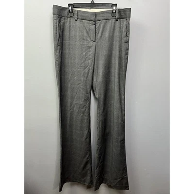 Pantalón THEORY Mujer Talla 8 Lana Gris/Marrón Cuadros Pierna Acampanada Carrera 34x34 Clásico Foto 1 de 4