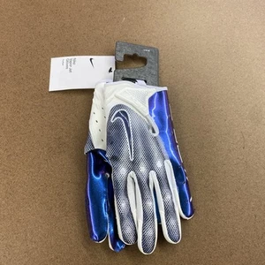 New Nike Vapor Jet 7.0 Football Gloves White-Iridescent Men’s Size L Large - Picture 1 of 5