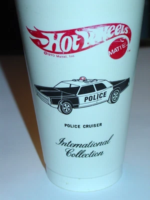 HOT WHEELS REDLINE POLICE CRUISER JACK IN THE BOX PLASTIC CUP PROMO -NICE! - Image 1 of 4
