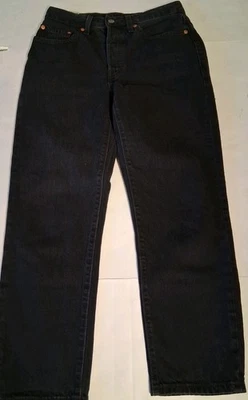 Pantalones Levi's 501 Hombre Denim Negro Calce Original Botón Recto Mosca Talla 26x26 Foto 1 de 4