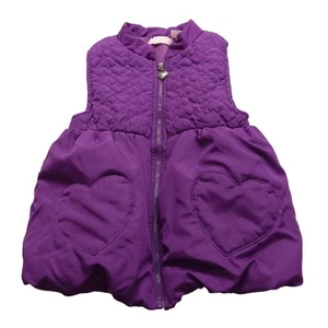 Kids Headquarters Puffer Vest Girls 6 Purple Heart Polyester - Picture 1 of 8