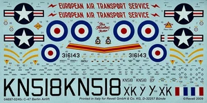 Decalcomanie Revell: C-47 Skytrain "Berlin Airlift" Revell | n. 04697 | 1:48 - Foto 1 di 1