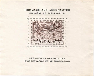 Aviation Poste par Ballon 1945 78 Aniv. Belagerung von Paris SS Weißbuch (3577) - Bild 1 von 1