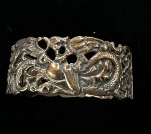 Vintage 800  Sterling Silver Bracelet Devil Demon Bacchus Dragons?? early 18th c - Picture 1 of 8