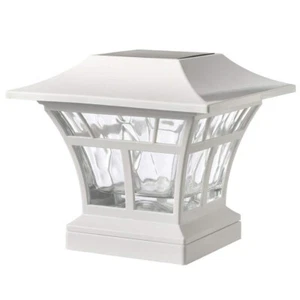Hampton Bay 4x4 Integrated LED Solar Deck Post Light Outdoor Weather Resistant - Picture 1 of 5