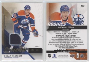 2014-15 SP Game Used Rookies Gold Jerseys /499 Oscar Klefbom #105 Rookie RC