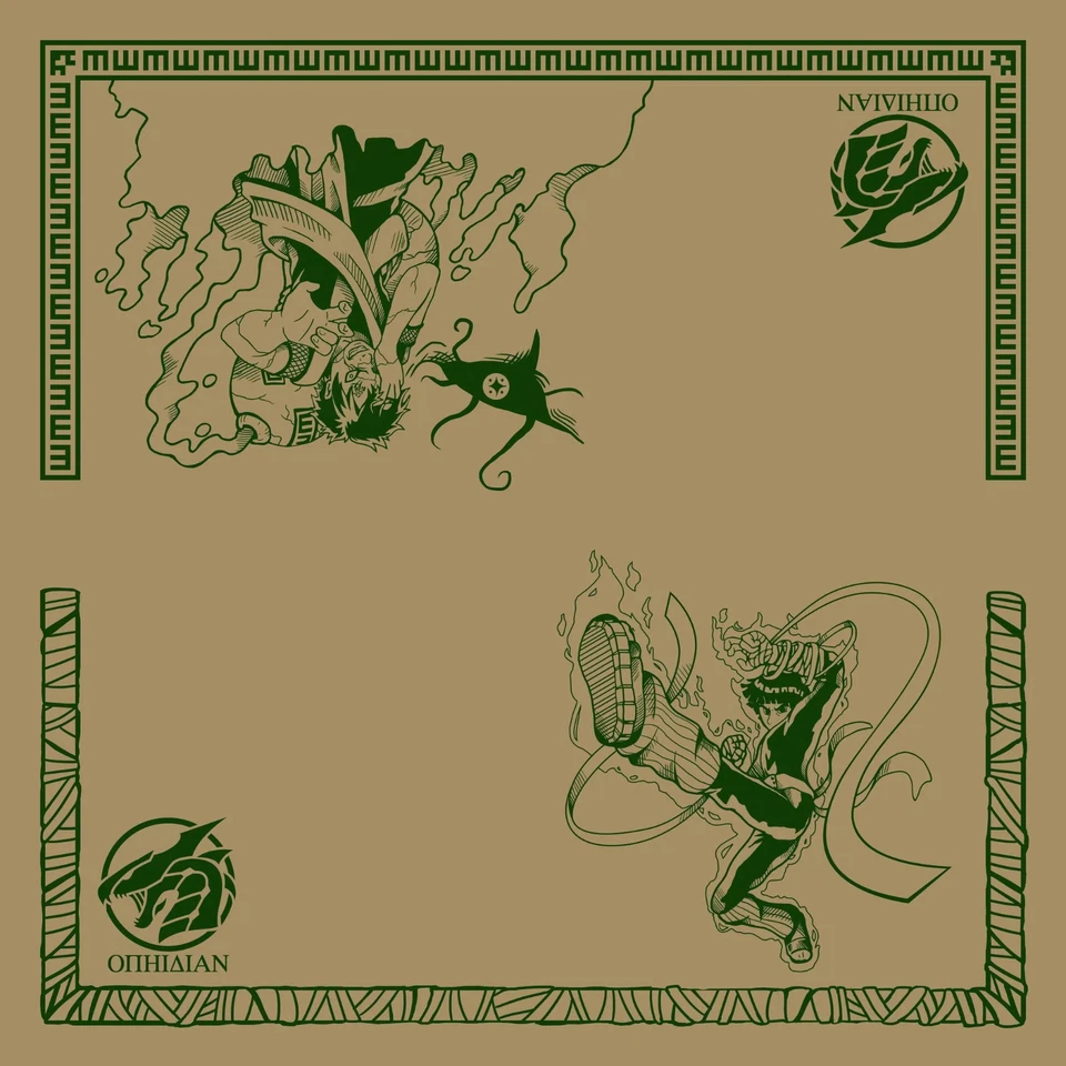 Alfombra de juego de tela para 2 jugadores TCG Naruto Rock Lee Gaara verde Foto 1 de 1