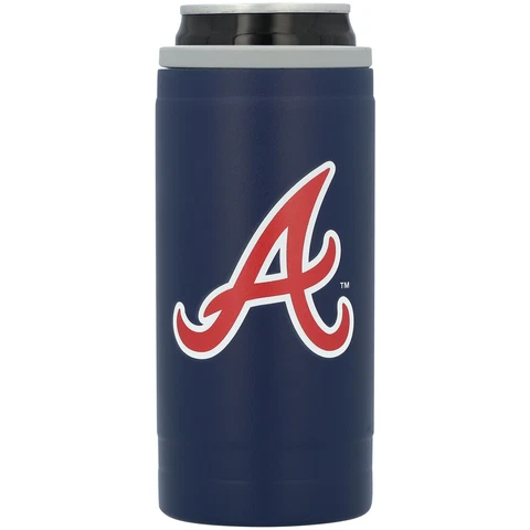 Atlanta Braves 12oz. Flipside Powdercoat Slim Can Cooler Cover