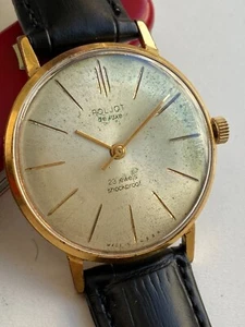 Vintage RARO HERMOSO RELOJ PULSERA POLJOT 23 JOYAS oro au 20 URSS DE LUXE 2209 - Imagen 1 de 21