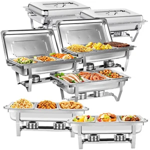 Chafing Dish Buffet Set, 8-teiliges Chafing Dish Set mit klappbarem Rahmen für Partys - Bild 1 von 7