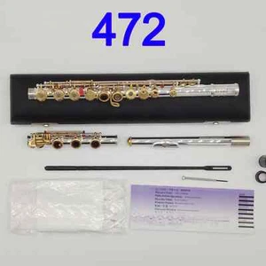 Flute 472 Hand Carved Keys Gold Plating Flutes B Leg Open Holes 17 Gold Keys - Picture 1 of 23