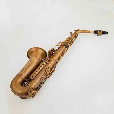 Новый уникальный ретро альт-саксофон латуни старинный медный саксофон инструмент с чехлом- - Изображение 1 из 4