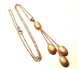 Collana pendente tripla scintilla argento sterling Charles Garner oro .925 - Foto 1 di 8