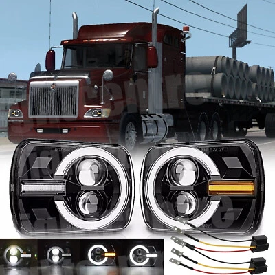For International Harvester 9900 9200 9400i 4700 4800 7x6" Led Headlight H6054 - Image 1 of 4