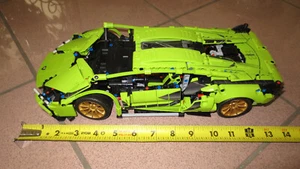Assembled Lego like Lamborg Car Green - Picture 1 of 7