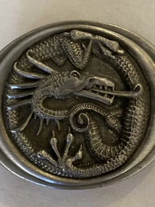 Vintage 1985 "Bergamot Brass Works" B-157 USA Whimsical Dragon Gürtelschnalle - Bild 1 von 10