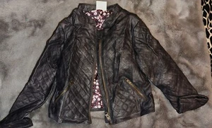 Kids 5T Oshkosh Black Faux Leather Jacket - Picture 1 of 3