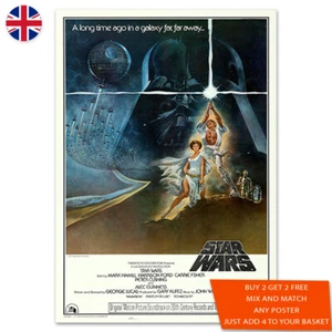 Star Wars A New Hope Movie Poster Print A5 A4 A3 A2 A1 Maxi Wall Art - 2050 - Picture 1 of 2